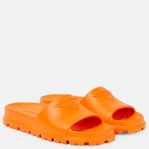 Prada Mules en caoutchouc à logo
