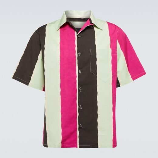 Prada Polo rayé en coton mélangé