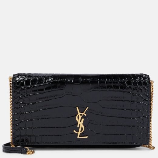 Saint Laurent Pochette pour téléphone Cassandre en cuir