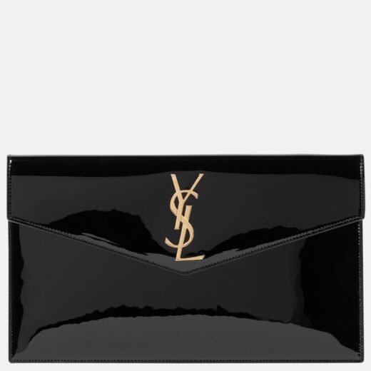 Saint Laurent Pochette Uptown en cuir verni
