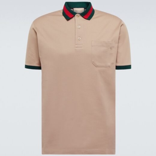 Gucci Polo en piqué de coton mélangé
