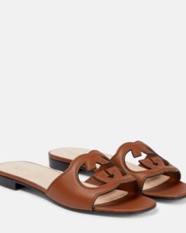 Mules Interlocking G en cuir