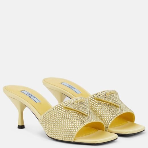 Gucci Mules en satin à cristaux