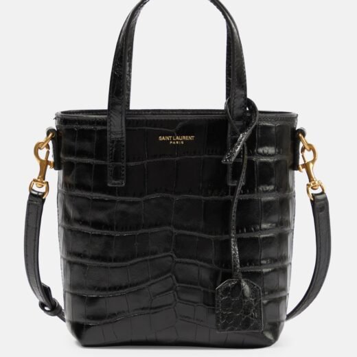 Saint Laurent Sac Toy Shopping N/S en cuir embossé