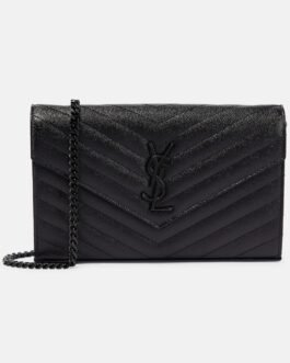 Portefeuille à chaîne Cassandre en cuir matelassé