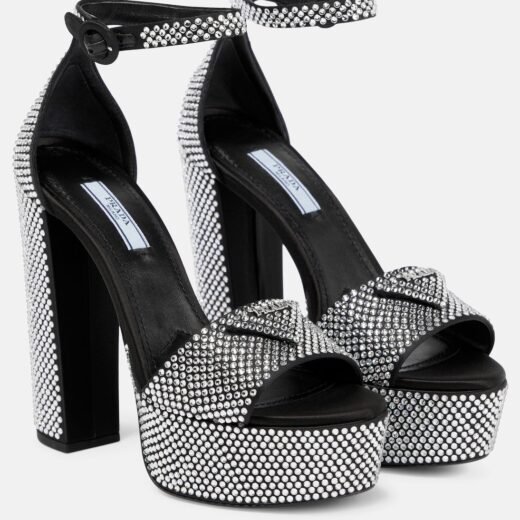 Prada Sandales à plateau en satin