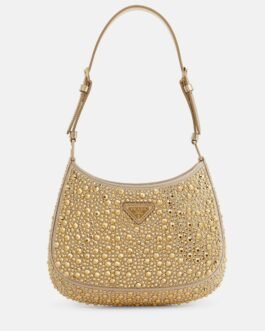 Sac Cleo en satin à cristaux