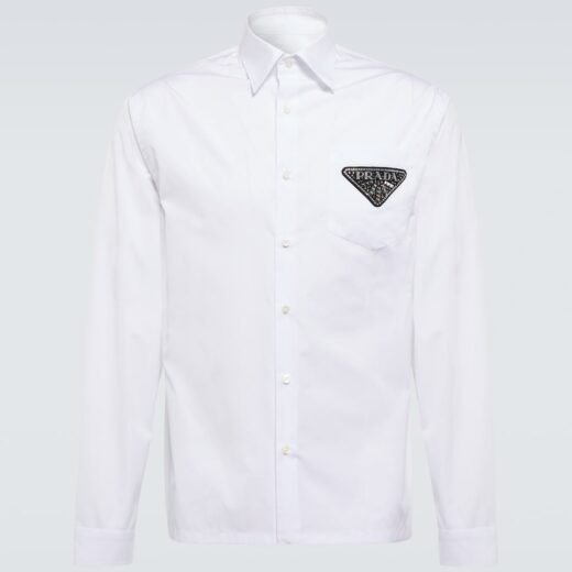 Prada Chemise en coton à logo
