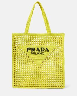 Cabas en raphia à logo