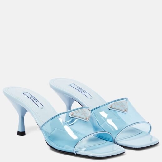 Prada Mules en PVC et cuir