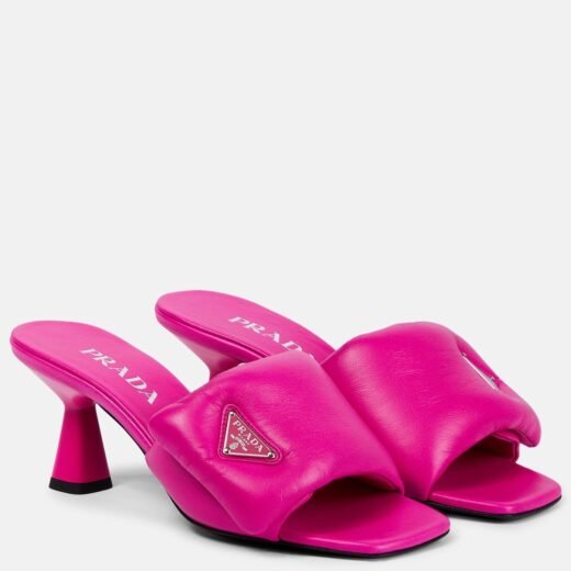Prada Mules en cuir matelassé
