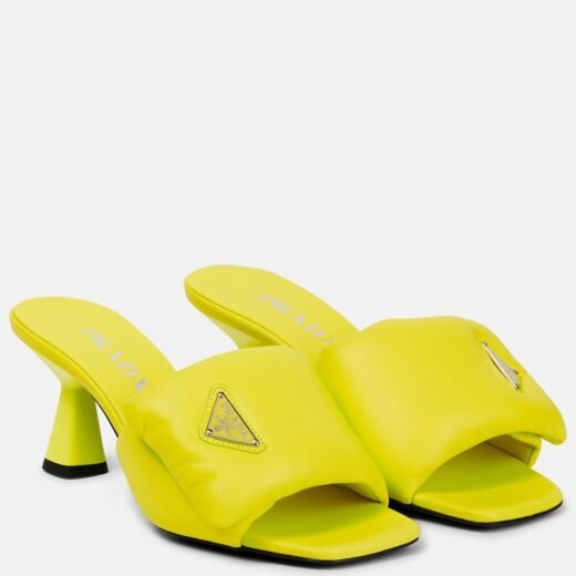 Prada Mules en cuir matelassé