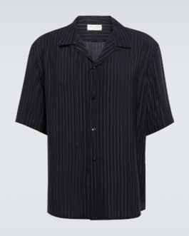 Chemise rayée en soie