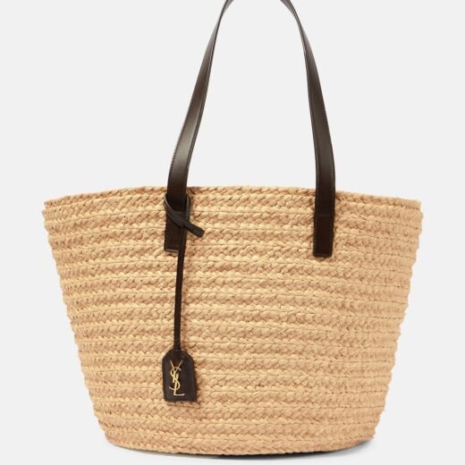 Saint Laurent Cabas Panier Medium en raphia