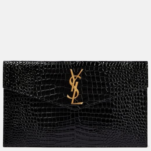 Saint Laurent Pochette Uptown en cuir verni