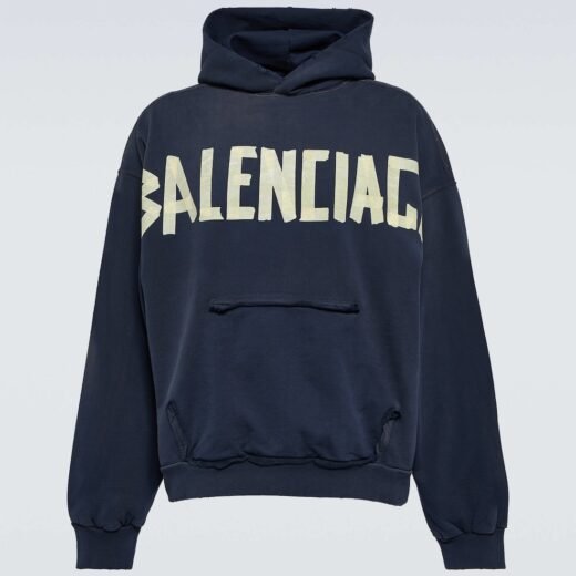 Balenciaga Sweat-shirt à capuche Tape en coton