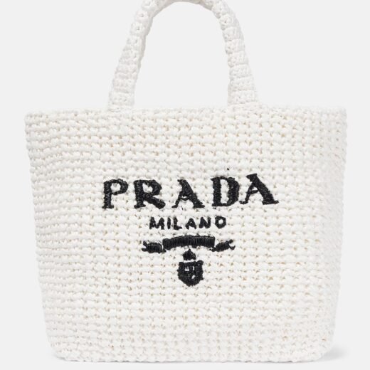 Prada Cabas Small en crochet à logo
