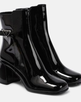 Bottines en cuir verni