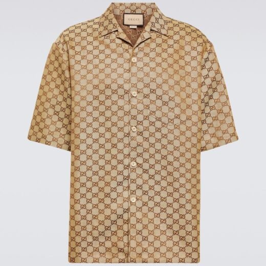Gucci Chemise GG en jacquard de lin mélangé