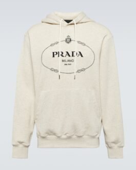 Sweat-shirt à capuche en coton à logo