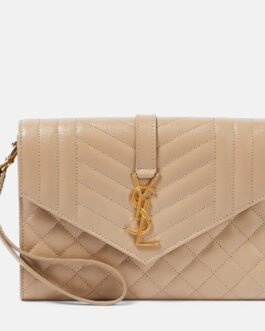 Pochette Envelope en cuir matelassé