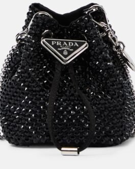 Sac seau Mini en satin à ornements