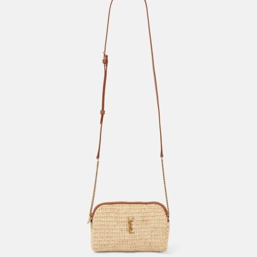 Saint Laurent Sac Gaby en raphia et cuir