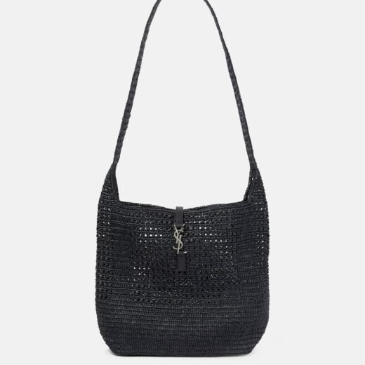 Saint Laurent Sac Le 5 à 7 Medium en crochet et raphia