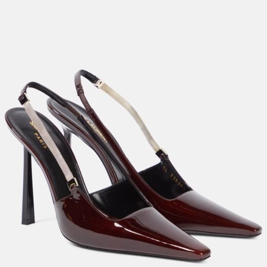 Saint Laurent Escarpins Blake 110 en cuir verni