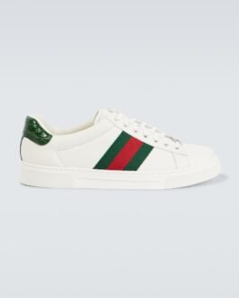 Baskets Ace Web Stripe en cuir
