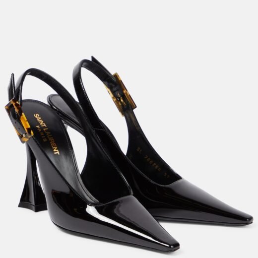 Saint Laurent Escarpins Dune 110 en cuir verni
