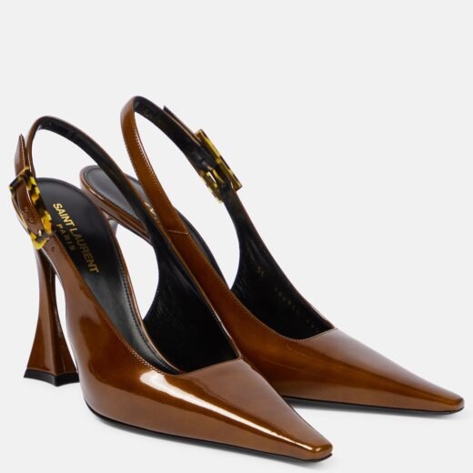 Saint Laurent Escarpins Dune en cuir verni