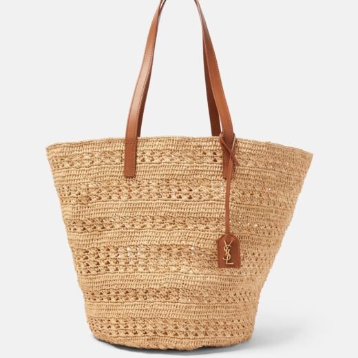 Saint Laurent Cabas Panier Medium en raphia