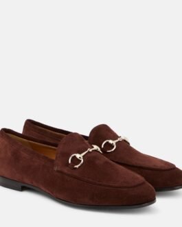 Mocassins Gucci Jordaan Horsebit en daim