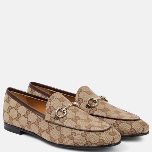 Gucci Mocassins Jordaan Horsebit GG en toile