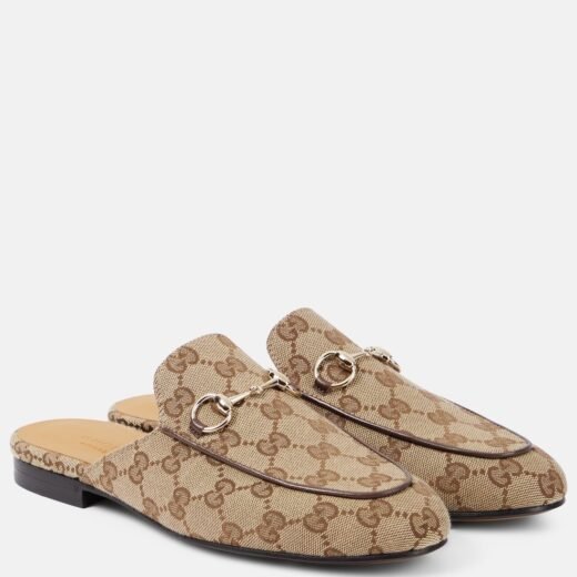 Gucci Mules Princetown en toile GG