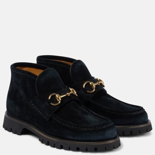 Gucci Bottines Horsebit en daim