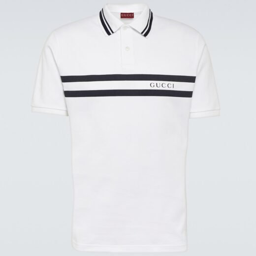 Gucci Polo en coton mélangé à logo