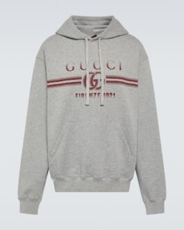 Sweat-shirt à capuche en coton à logo