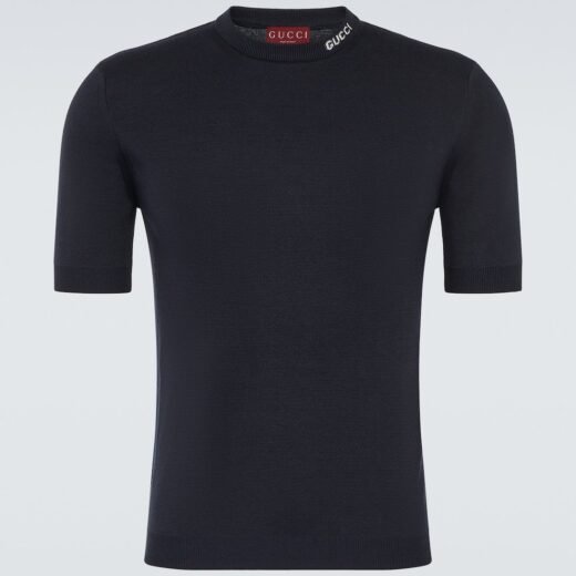 Gucci T-shirt en coton et soie à logo