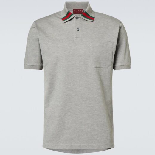 Gucci Polo Web Stripe en coton mélangé