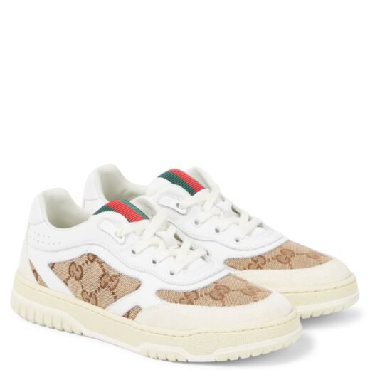 Gucci Baskets en toile GG et cuir