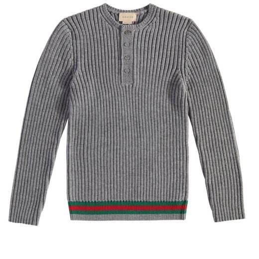 Gucci Pull Web Stripe en laine