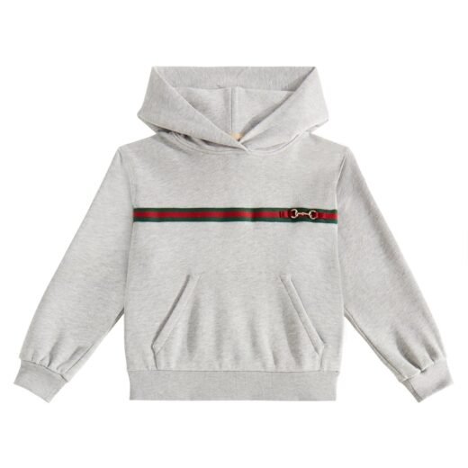 Gucci Sweat-shirt à capuche Web Horsebit en coton