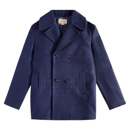 Gucci Manteau Web Stripe en laine mélangée