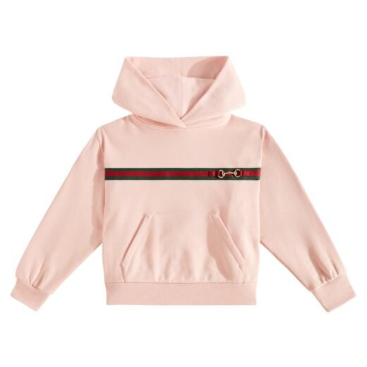 Gucci Sweat-shirt à capuche Web Horsebit en coton