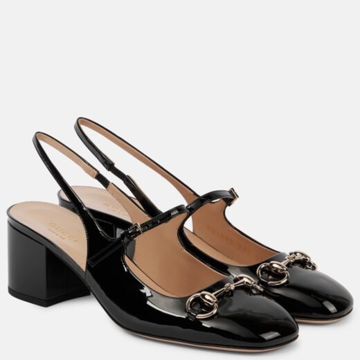 Gucci Escarpins Horsebit 55 en cuir verni