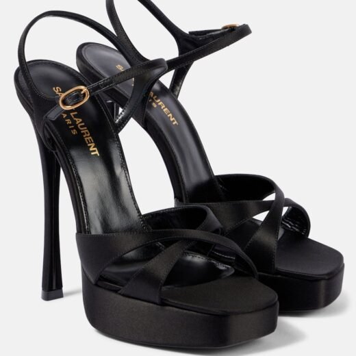 Saint Laurent Sandales Debbie 110 à plateau en satin