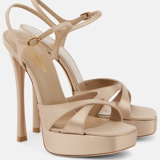 Saint Laurent Sandales Debbie 110 à plateau en satin