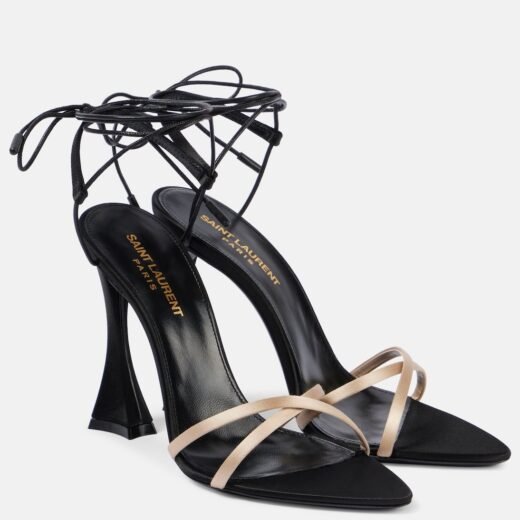 Saint Laurent Sandales Liza 110 en crêpe de satin